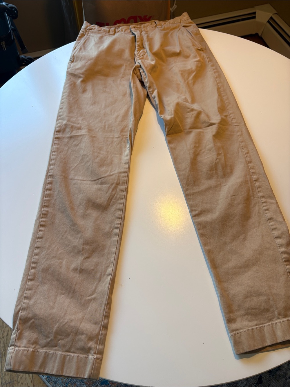 Brooks Brothers Khaki Straight-Leg Chinos - size 32